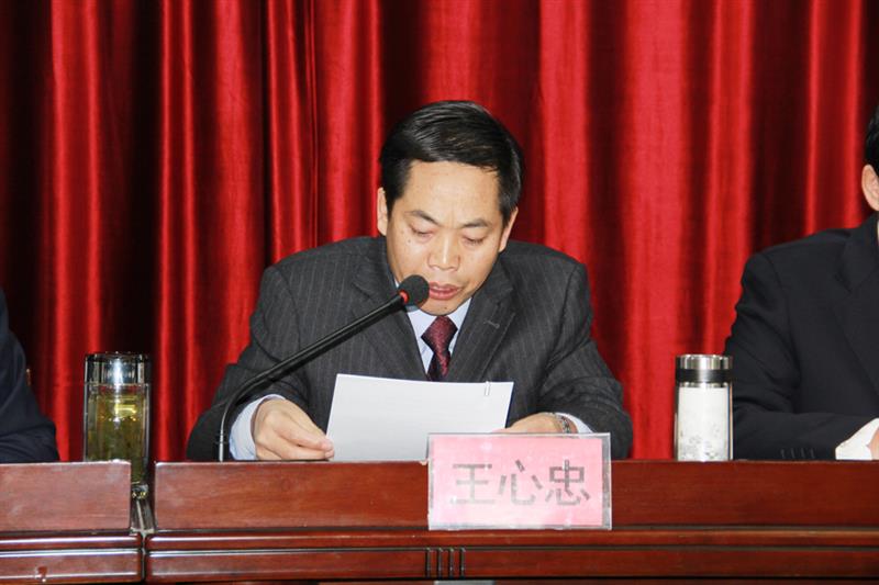 县政府常务副县长王心忠主持会议